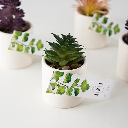 Mini Faux Succulent Plant Party Table Decor (Set Of 6)