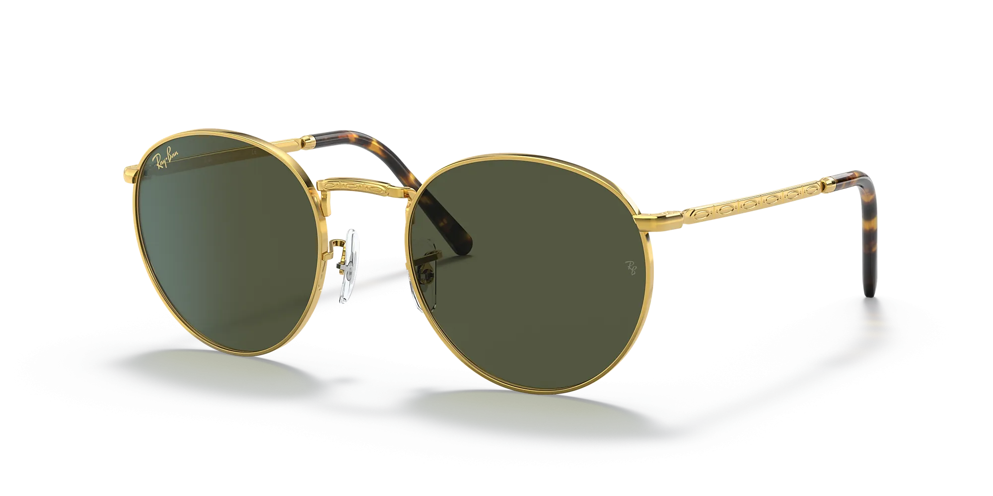 New Gold Round Metal Ray-Bans