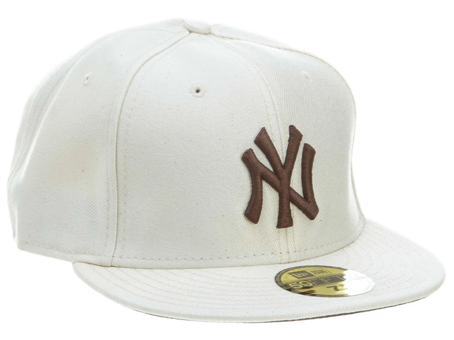 New York Yankees New Era Fitted White/Brown 46