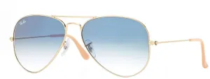 Ray-Ban Aviator Metal Non-Polarized Sunglasses - Gold/Blue Gradient