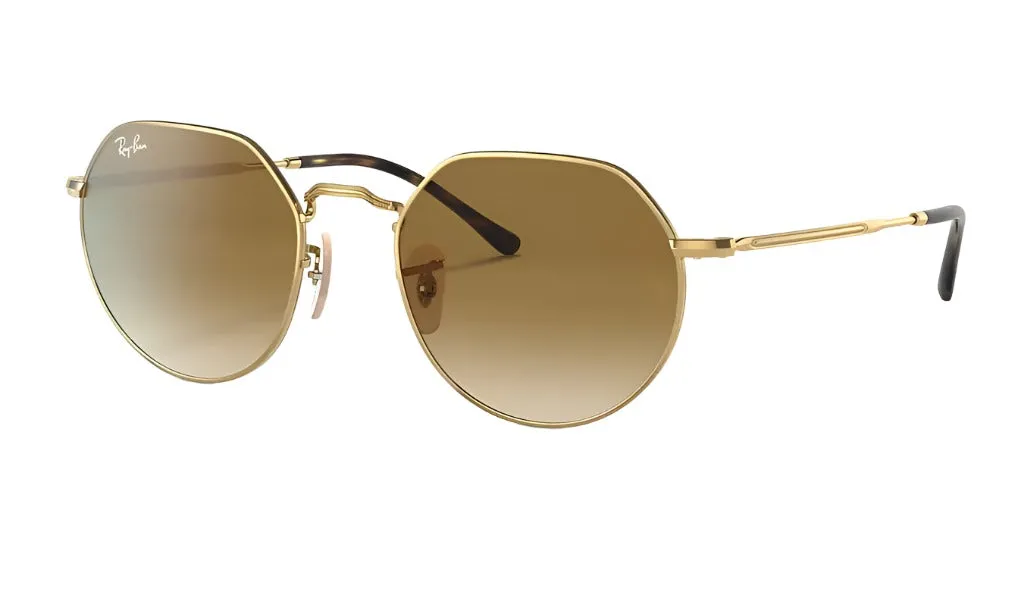 Ray-Ban Jack Non-Polarized Sunglass - Gold/Light Brown