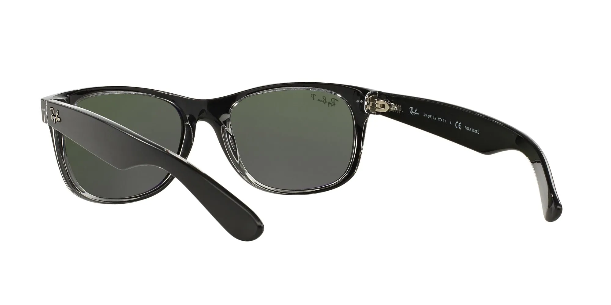 Ray-Ban Wayfarer Polarized Sunglasses - Matte Black/G-15 Green