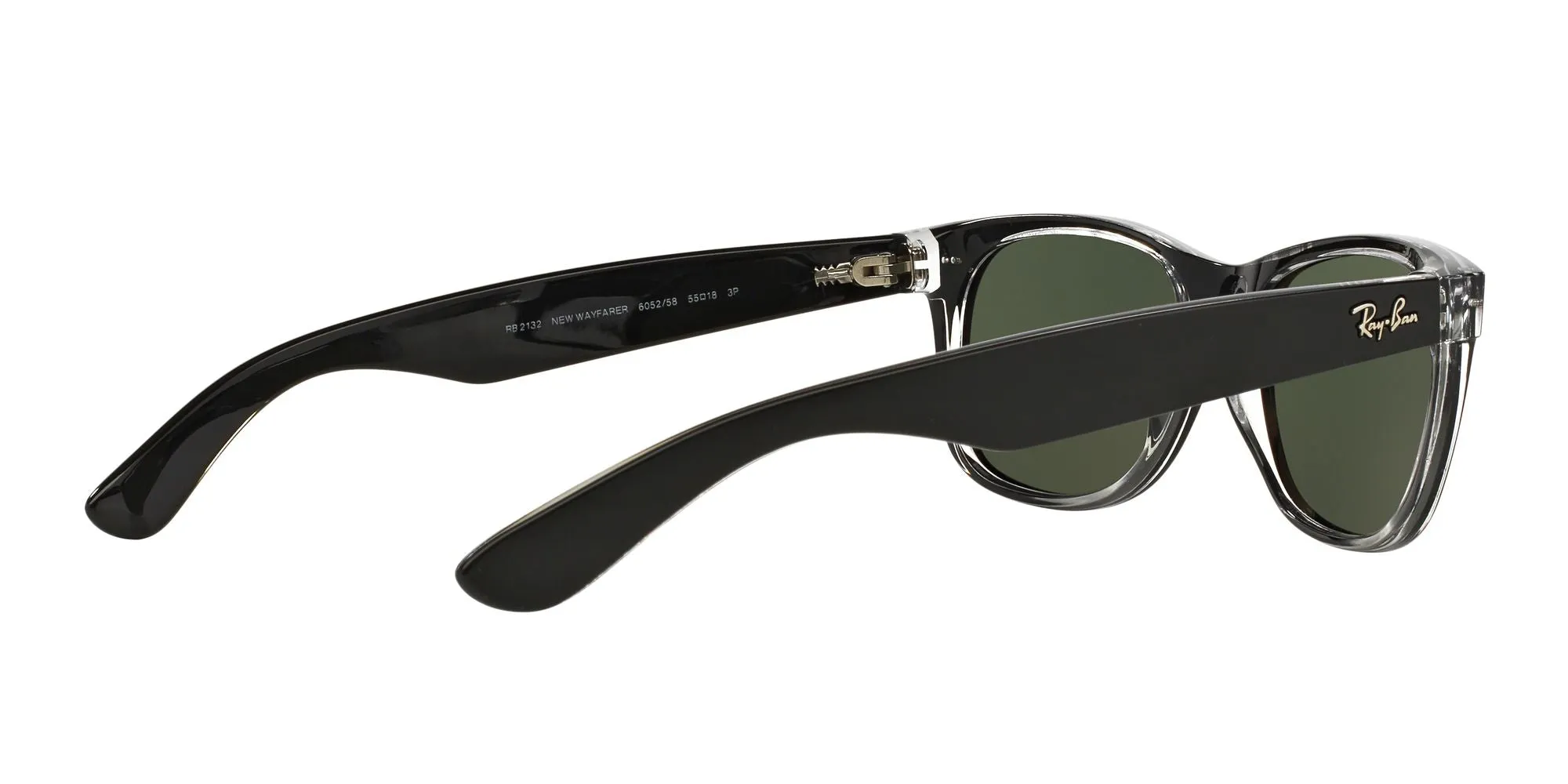 Ray-Ban Wayfarer Polarized Sunglasses - Matte Black/G-15 Green