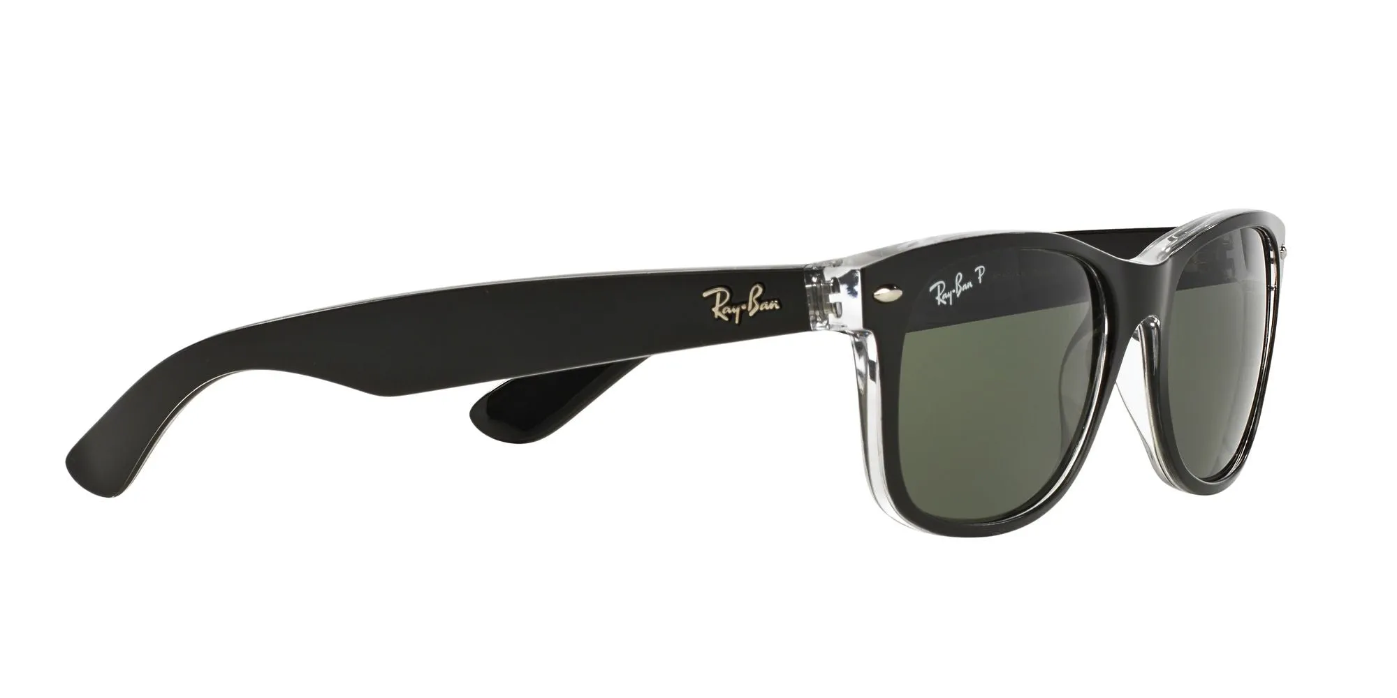 Ray-Ban Wayfarer Polarized Sunglasses - Matte Black/G-15 Green