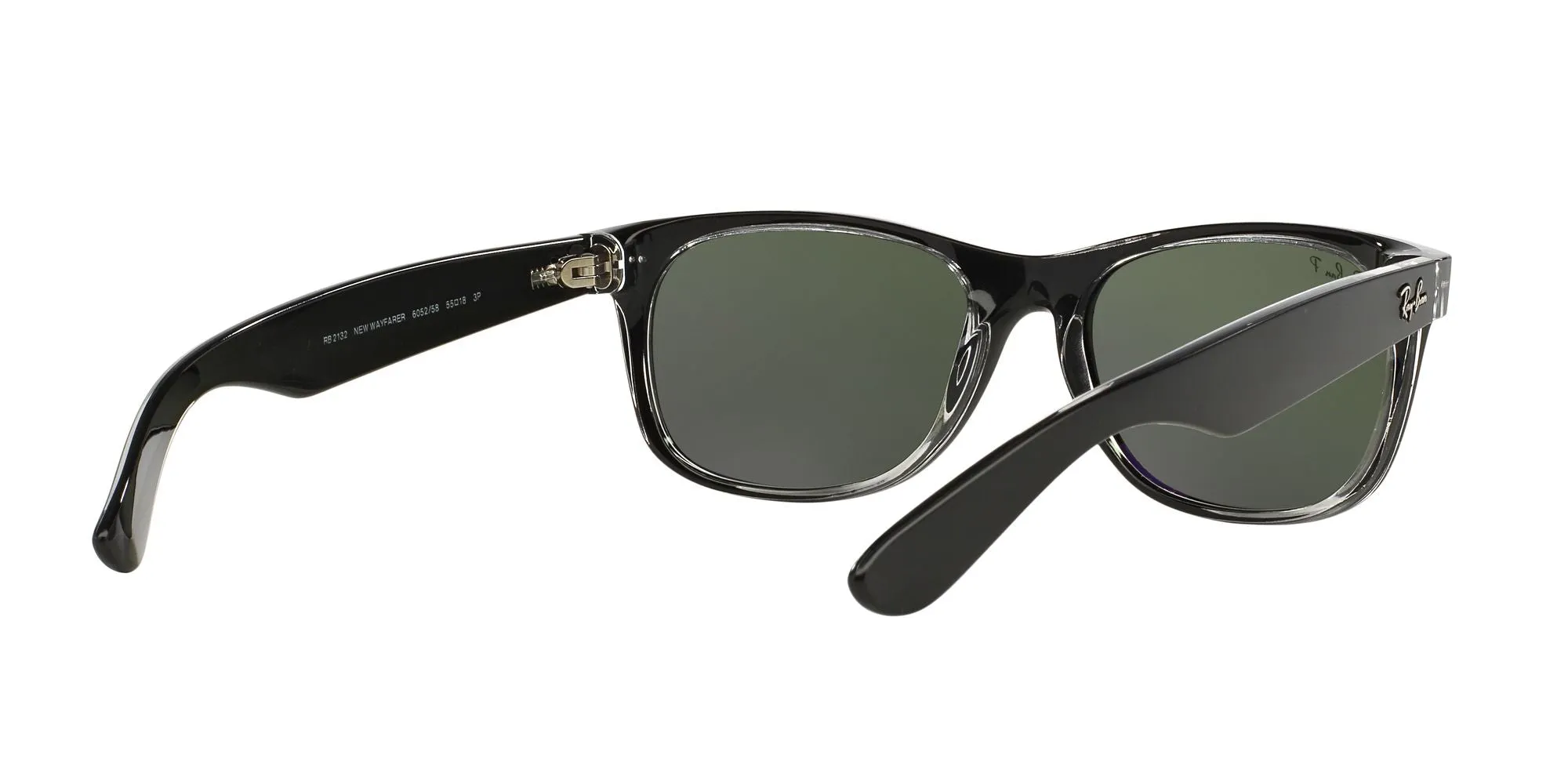 Ray-Ban Wayfarer Polarized Sunglasses - Matte Black/G-15 Green