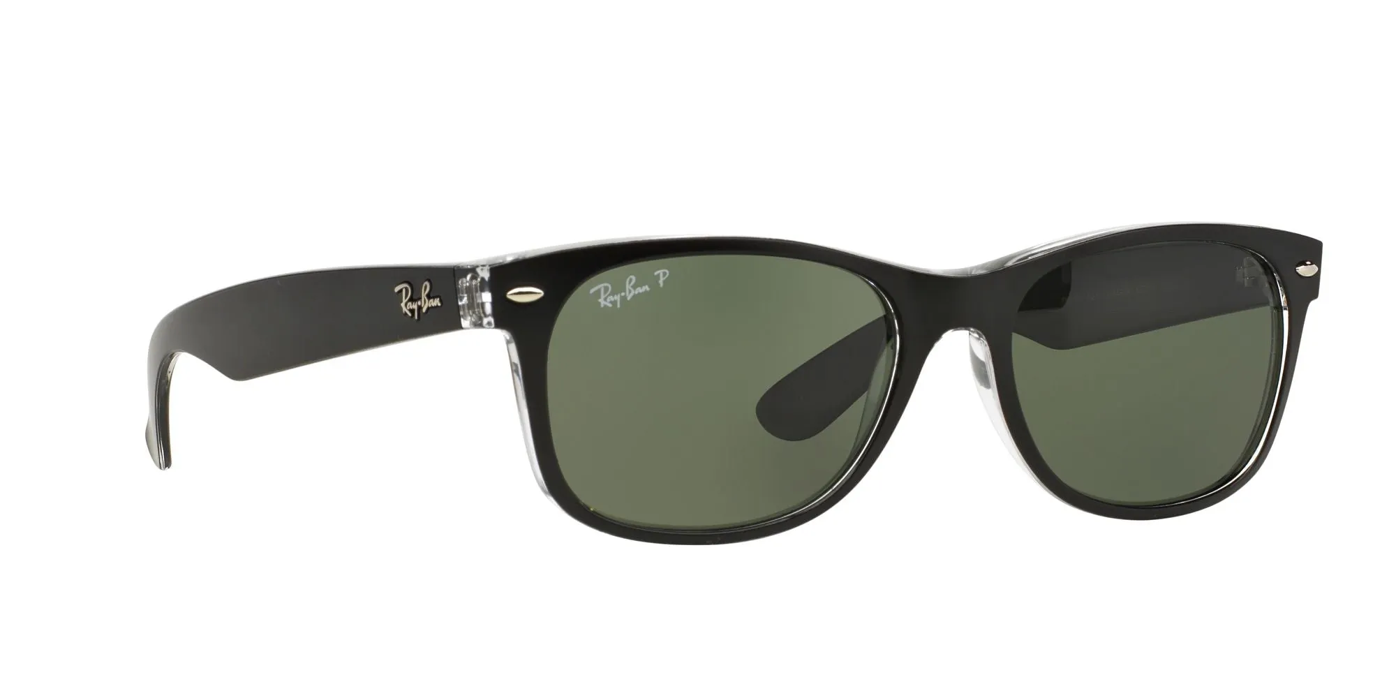 Ray-Ban Wayfarer Polarized Sunglasses - Matte Black/G-15 Green