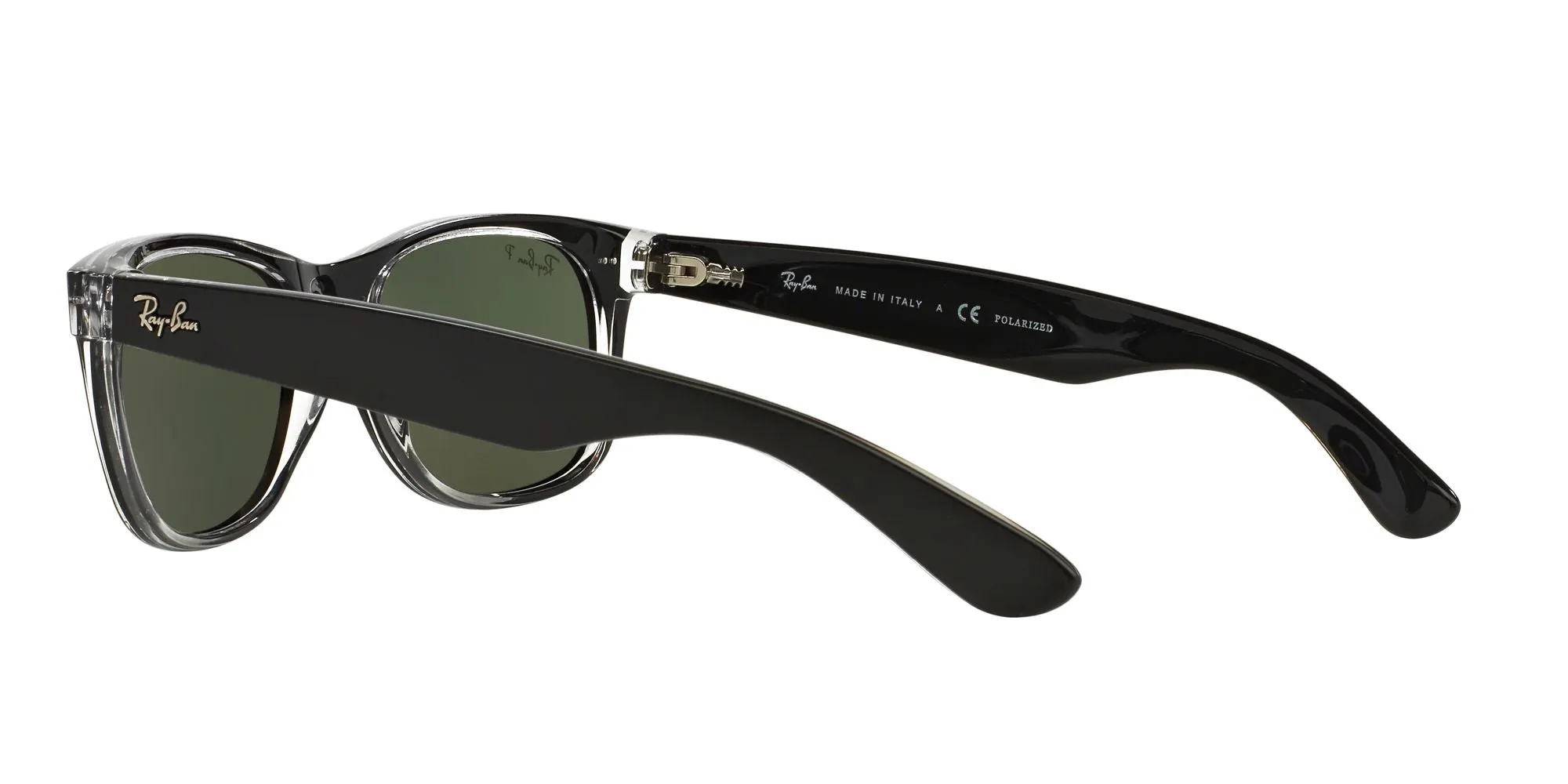 Ray-Ban Wayfarer Polarized Sunglasses - Matte Black/G-15 Green