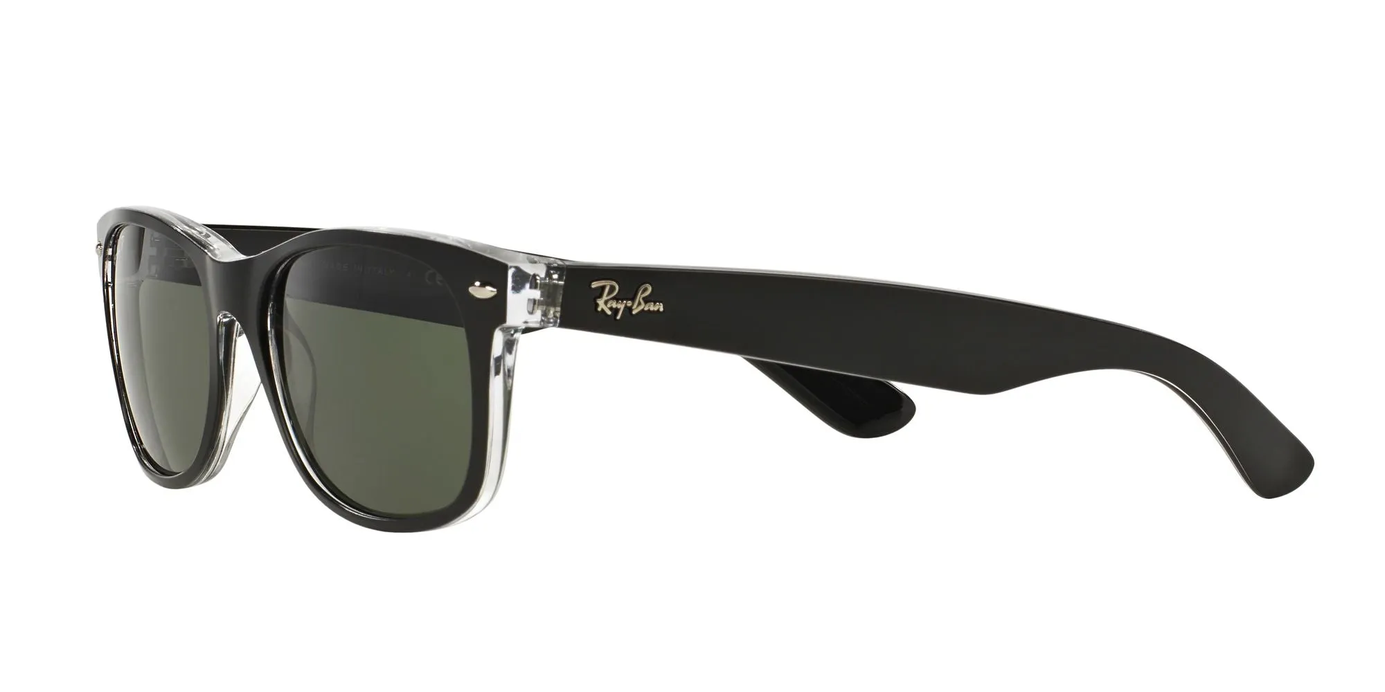 Ray-Ban Wayfarer Polarized Sunglasses - Matte Black/G-15 Green