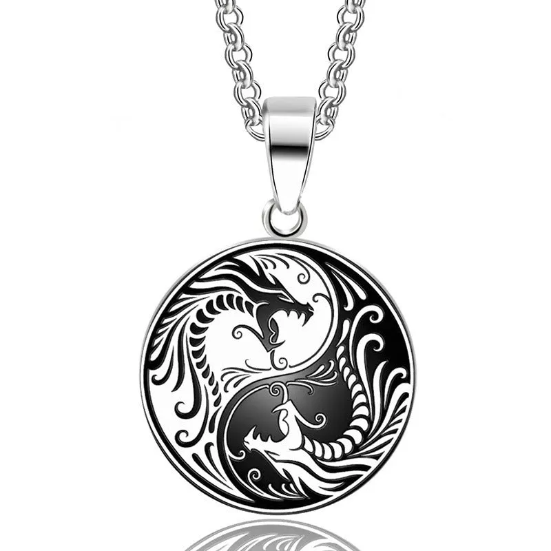 SISSLIA Wholesale Round Zodiac Pendant Chain Necklaces Jewelry Stainless Steel Necklaces For Men Women