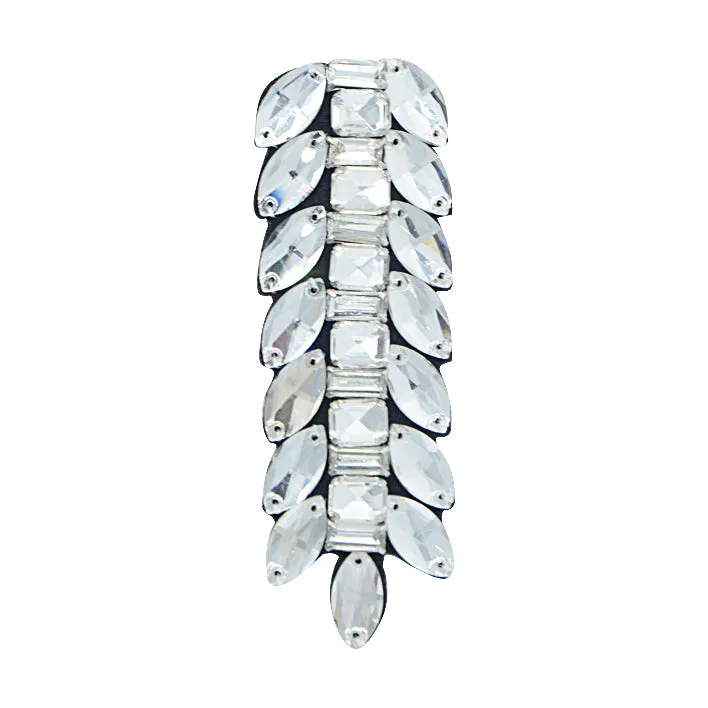 Smith Double-Crystal Rhinestone Embellished Brooch