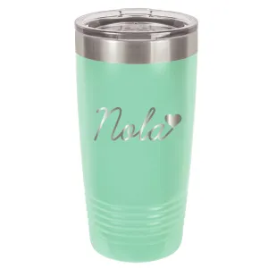 Stainless Steel NOLA Heart Coffee Tumbler