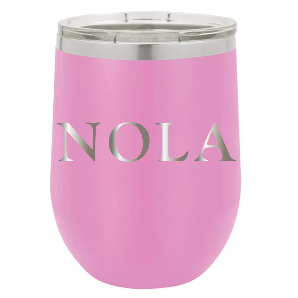 Stainless Steel NOLA Stemless Wine Glass