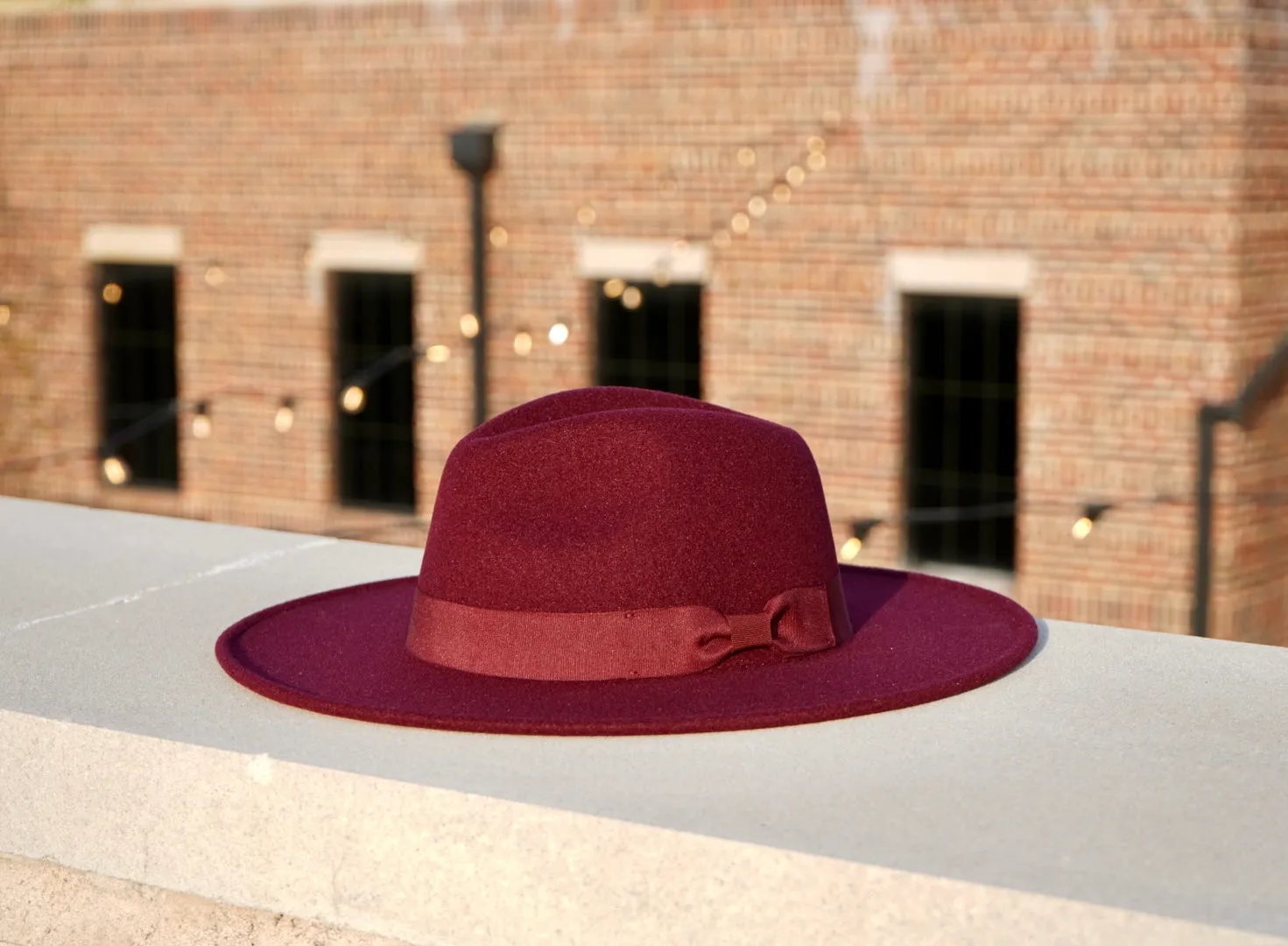 Tori Wide Brim - Burgundy