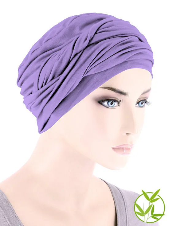 TWISTBB-LILAC#Bamboo Twisty Turban in Lilac