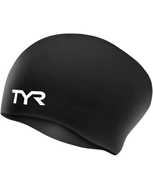 TYR Junior Long Hair Wrinkle Free Swim Cap