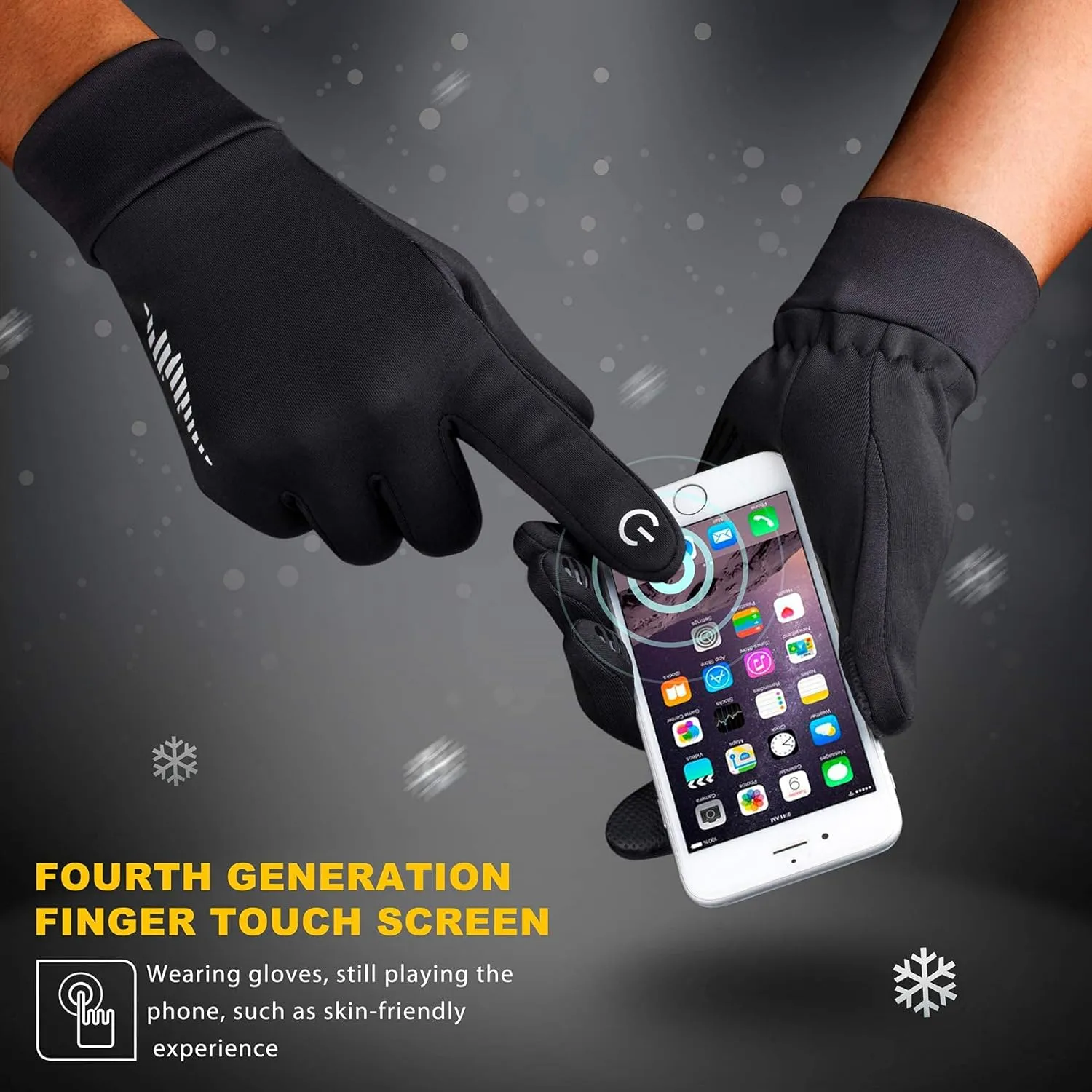 Winter Gloves Men and Women, Warm Touch Screen Ski Gloves 3 Sets